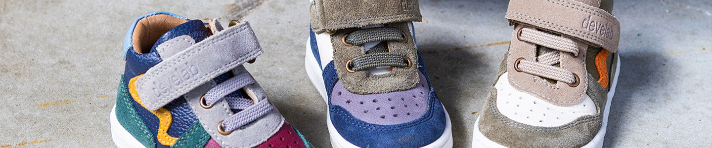 gekleurde peuter sneakers met klittenband