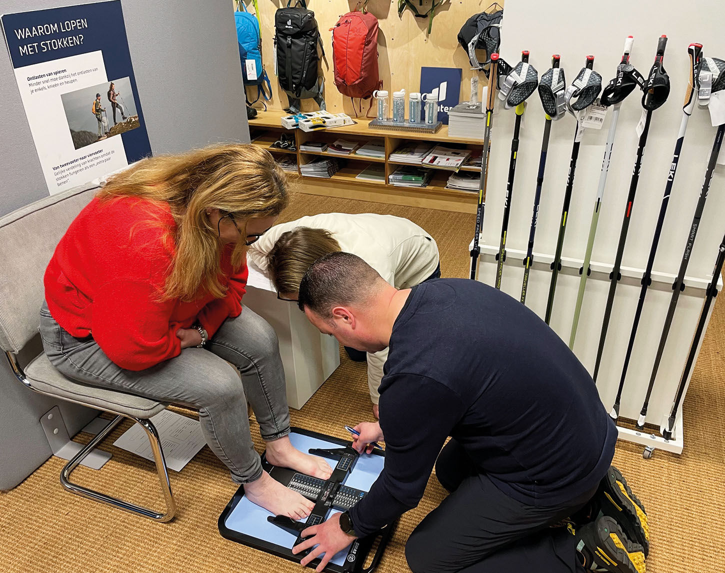 Voeten worden opgemeten