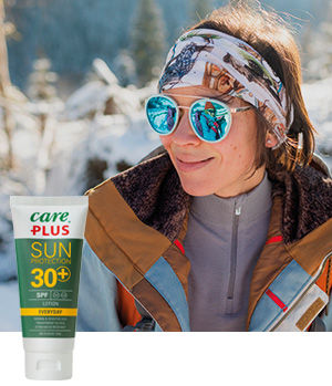 zonnebril en zonnebrand