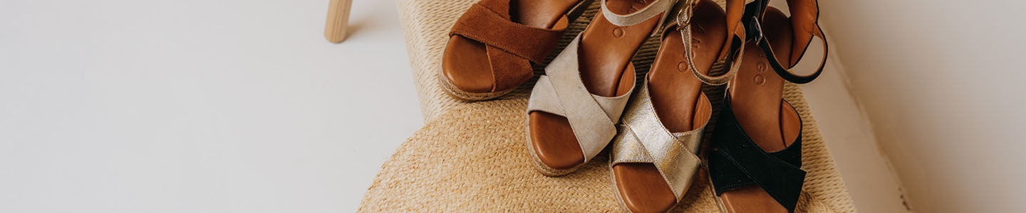 sandalen in 4 kleuren met brede banden
