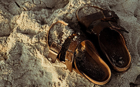 herenslippers met twee gesp banden
