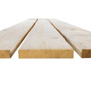 Steigerhout, steigerplank. Ruwe vurenhouten planken van 32x200x5000 mm