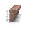 Meranti kozijnhout A - 66x110x5900 mm - wit gegrond