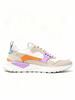 Vivid Accent Sneaker – Beige / Purple / Orange