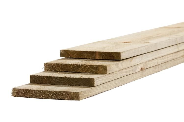 Potdekselplank geïmpregneerd - 25x275x5000 mm