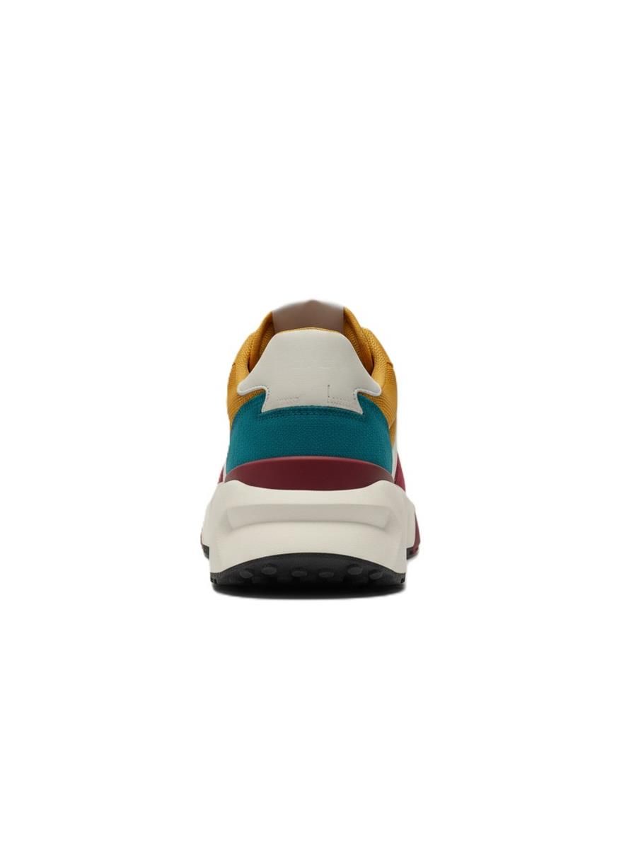 Retro Chunky Sneaker – Mustard / Burgundy / Teal