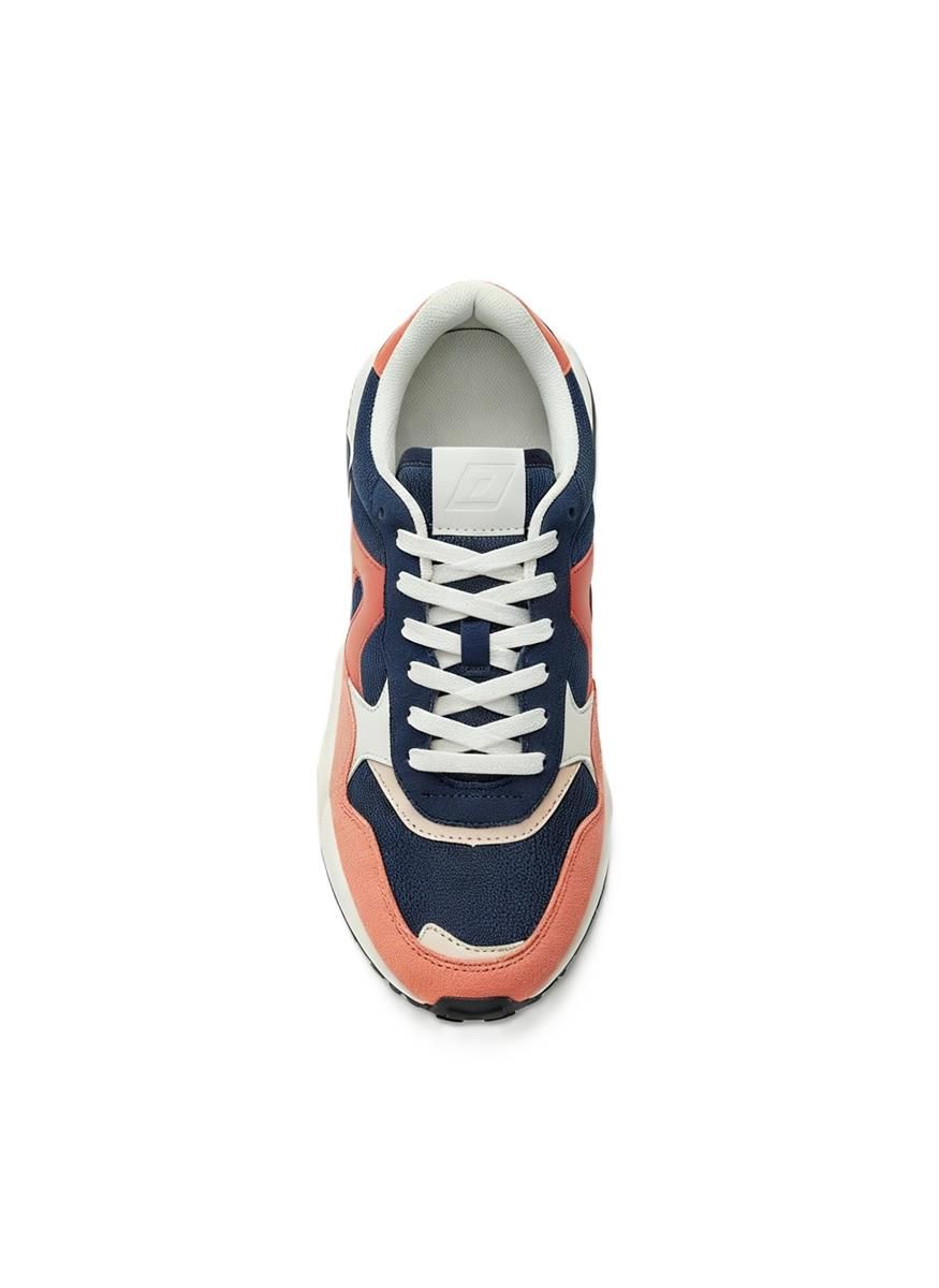 Retro Chunky Sneaker – Navy / Coral / Off-White