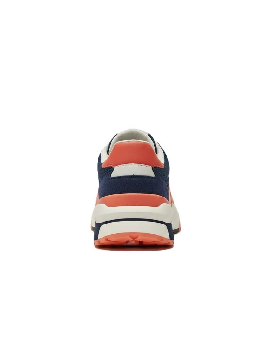 Retro Chunky Sneaker – Navy / Coral / Off-White