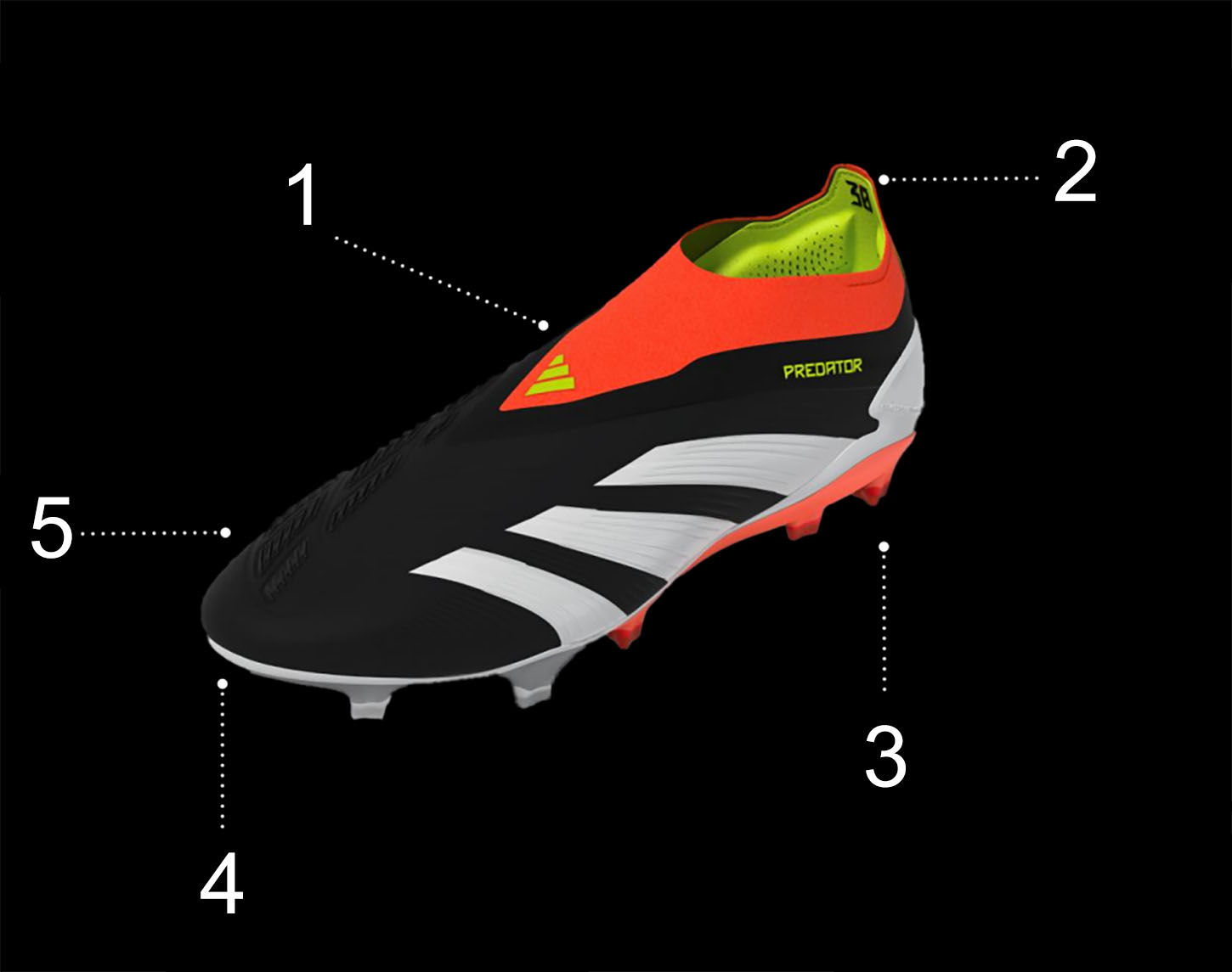 adidas Predator voetbalschoen met nummers 1 t/m 5