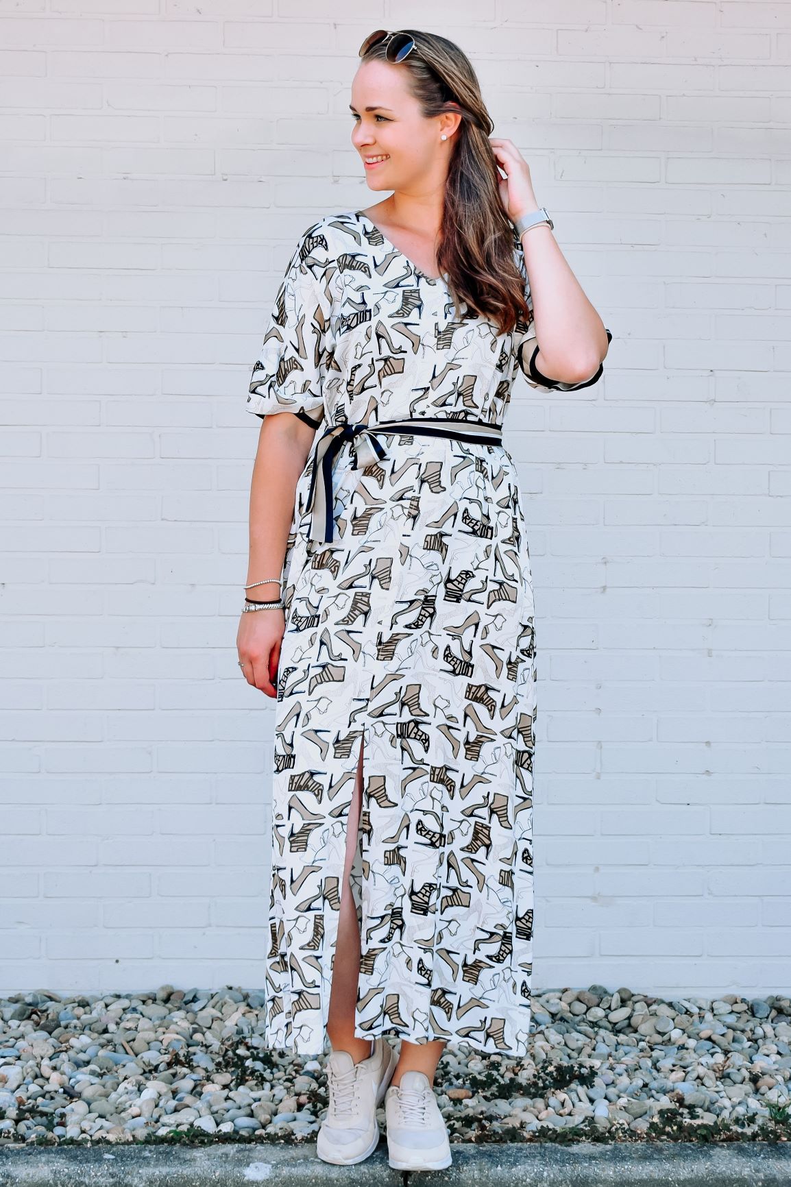 Gatonegro Maxi-jurk lichtgrijs casual uitstraling Mode Jurken Maxi-jurken 