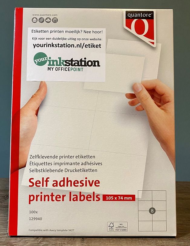 Etiketten printen is niet moeilijk met Your Inkstation in Amersfoort, Barneveld, Bussum, Ede, Nijkerk en Soest